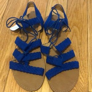 Women’s Blue Lace Up Sandal Size 9